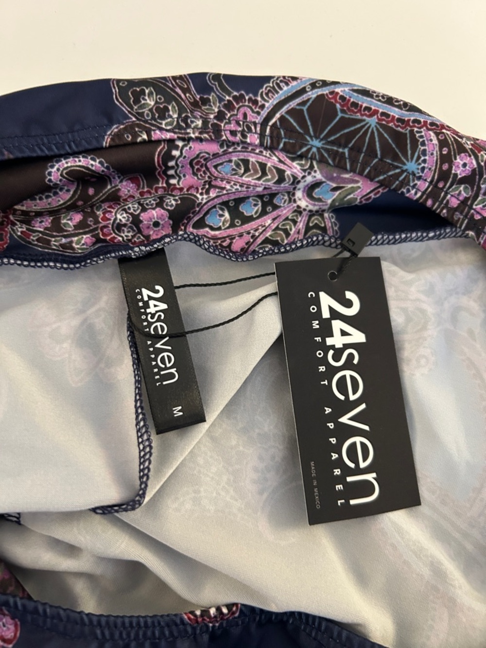 24Seven Purple Blue Floral Y2K 90's Classic Maxi Skirt Size Medium New with tags - Picture 6 of 7